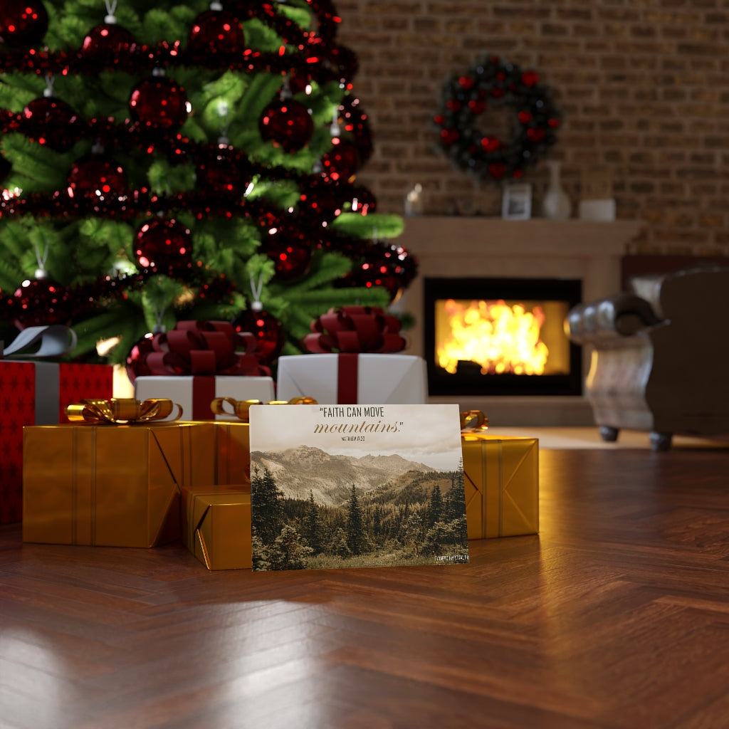 Scripture Walls Faith Can Move Matthew 17:20 Bible Verse Canvas Christian Wall Art Ready to Hang Unframed-Express Your Love Gifts