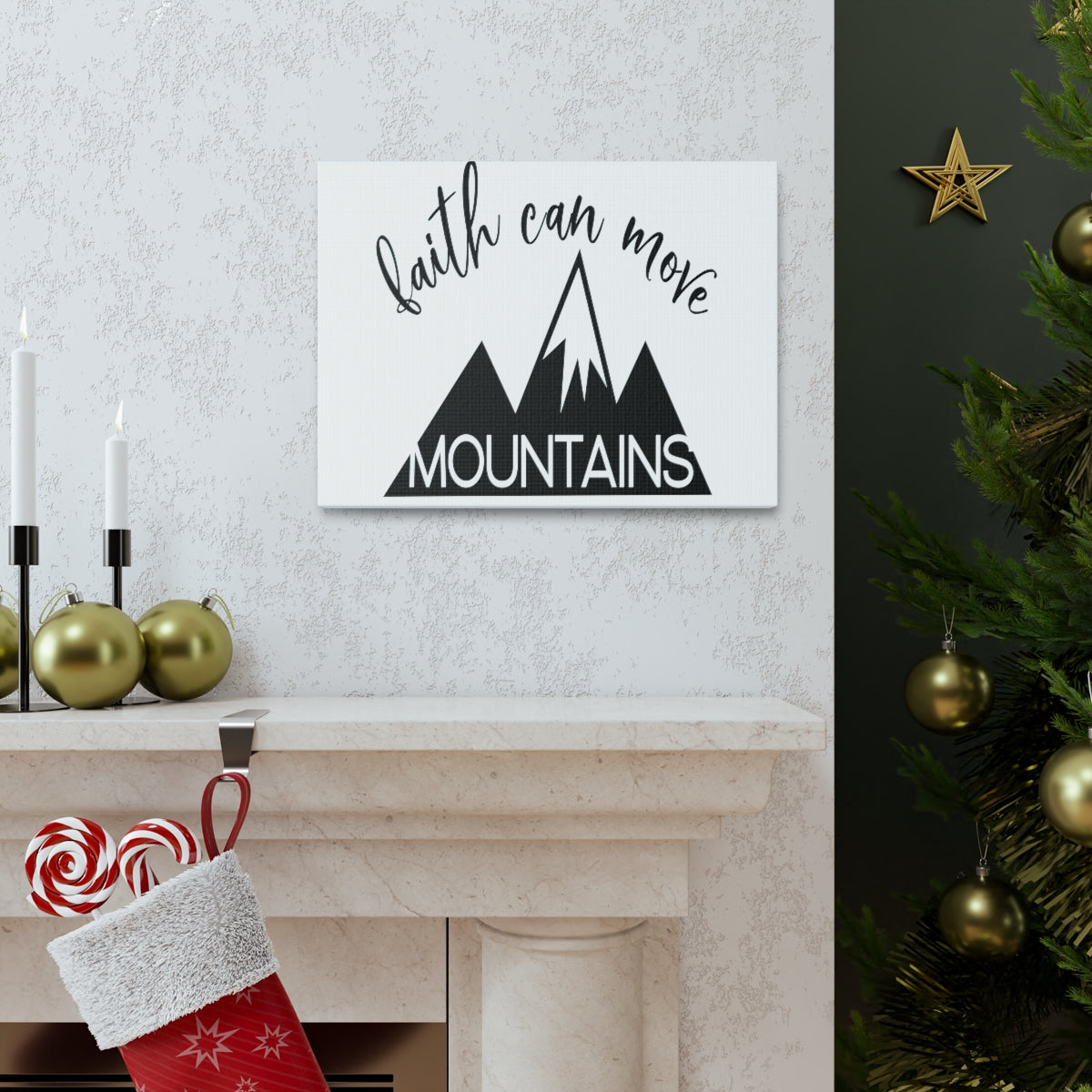 Scripture Walls Faith Can Move Matthew 17:20 Christian Wall Art Print Ready to Hang Unframed-Express Your Love Gifts