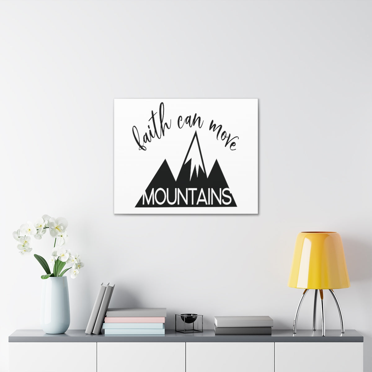 Scripture Walls Faith Can Move Matthew 17:20 Christian Wall Art Print Ready to Hang Unframed-Express Your Love Gifts