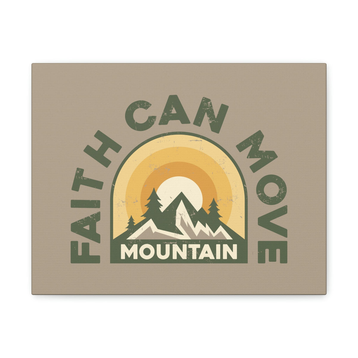 Scripture Walls Faith Can Move Mountain Matthew 21:21 Sun Rise Christian Wall Art Bible Verse Print Ready to Hang Unframed-Express Your Love Gifts