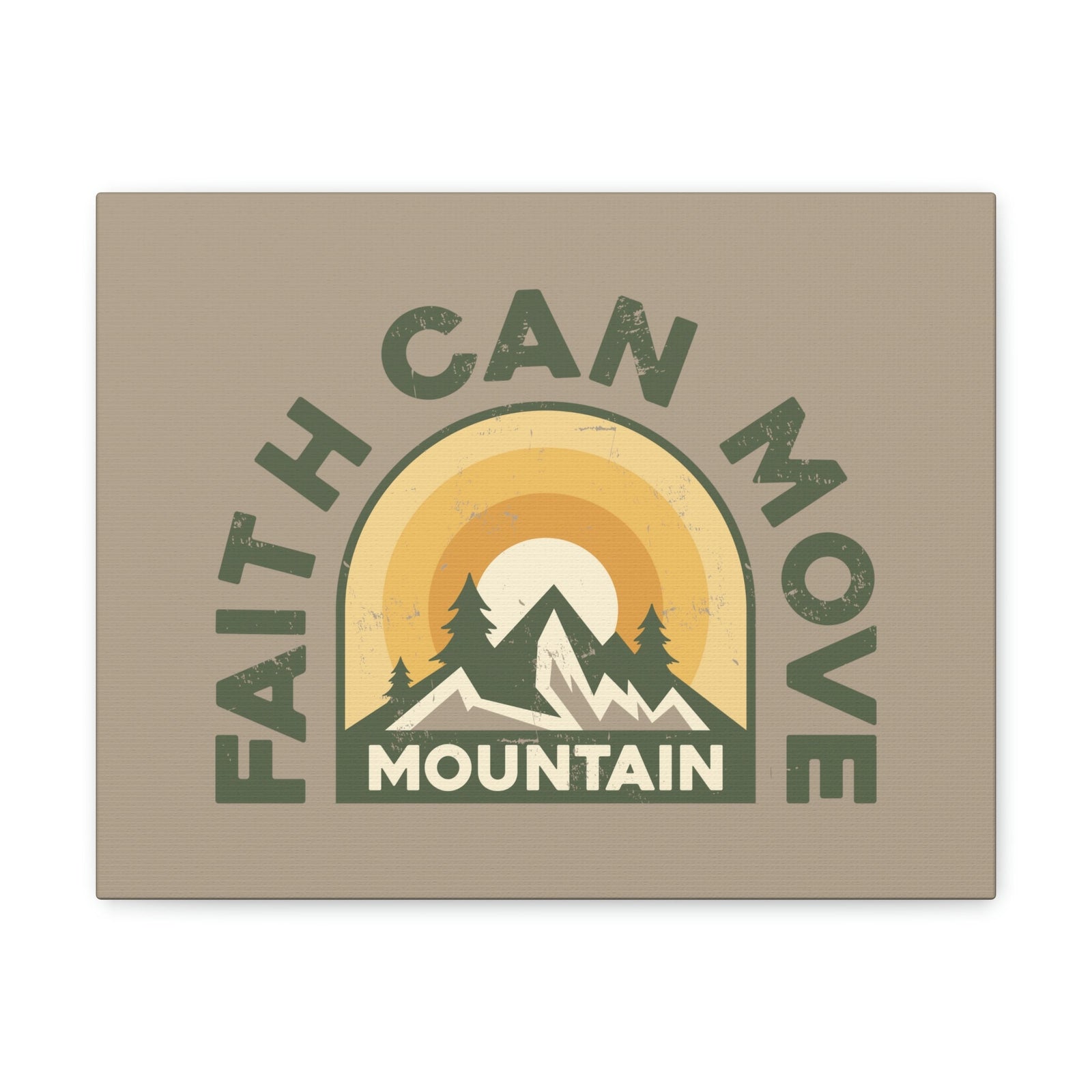Scripture Walls Faith Can Move Mountain Matthew 21:21 Sun Rise Christian Wall Art Bible Verse Print Ready to Hang Unframed-Express Your Love Gifts
