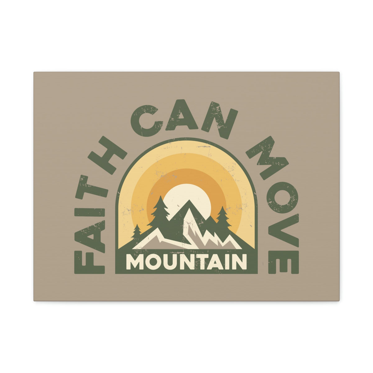 Scripture Walls Faith Can Move Mountain Matthew 21:21 Sun Rise Christian Wall Art Bible Verse Print Ready to Hang Unframed-Express Your Love Gifts