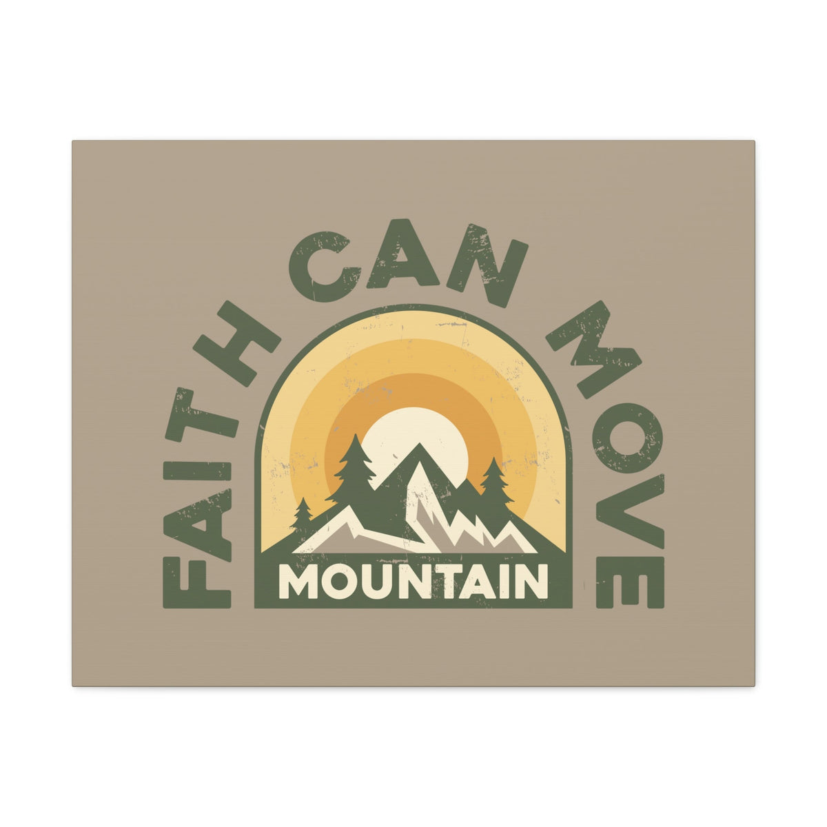 Scripture Walls Faith Can Move Mountain Matthew 21:21 Sun Rise Christian Wall Art Bible Verse Print Ready to Hang Unframed-Express Your Love Gifts