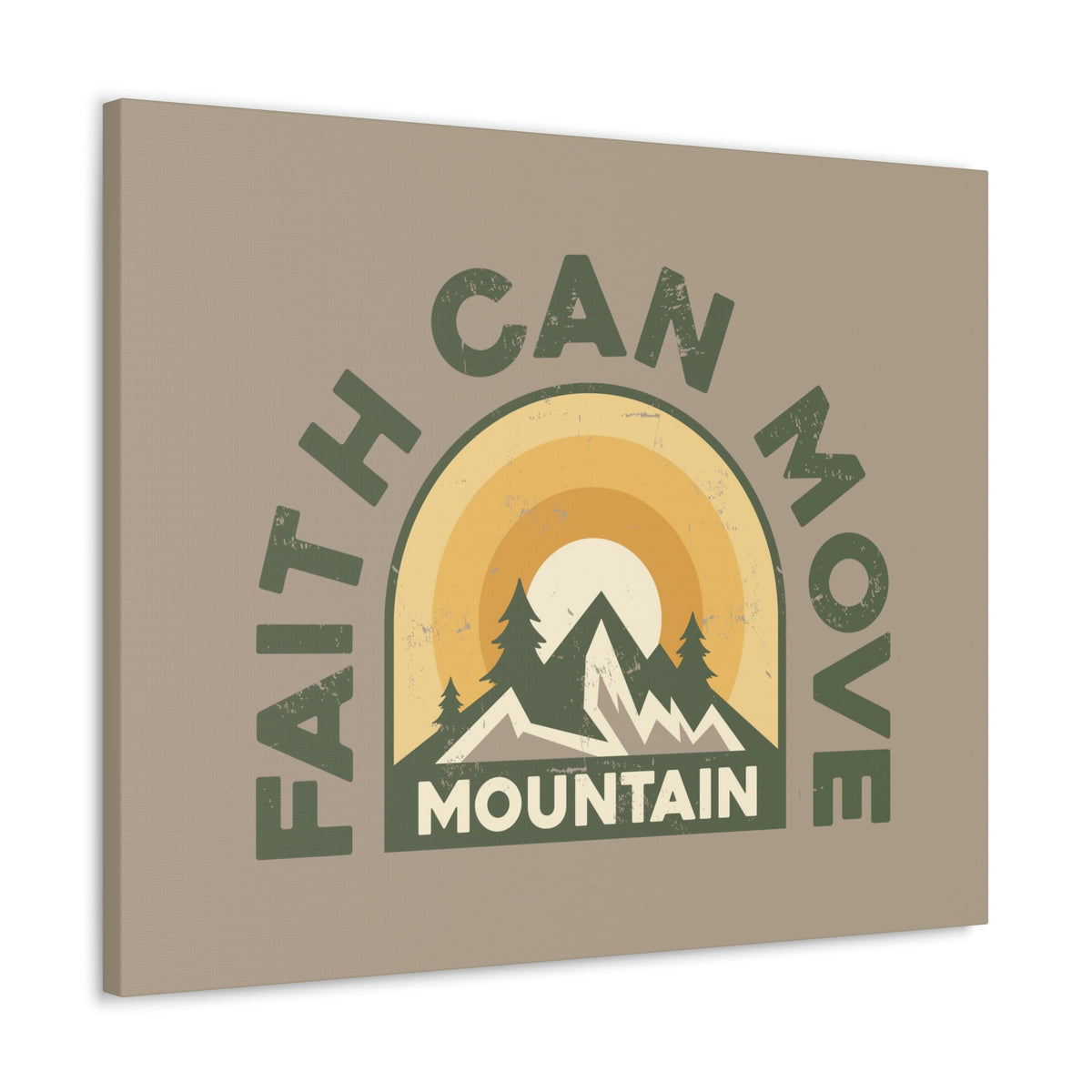Scripture Walls Faith Can Move Mountain Matthew 21:21 Sun Rise Christian Wall Art Bible Verse Print Ready to Hang Unframed-Express Your Love Gifts