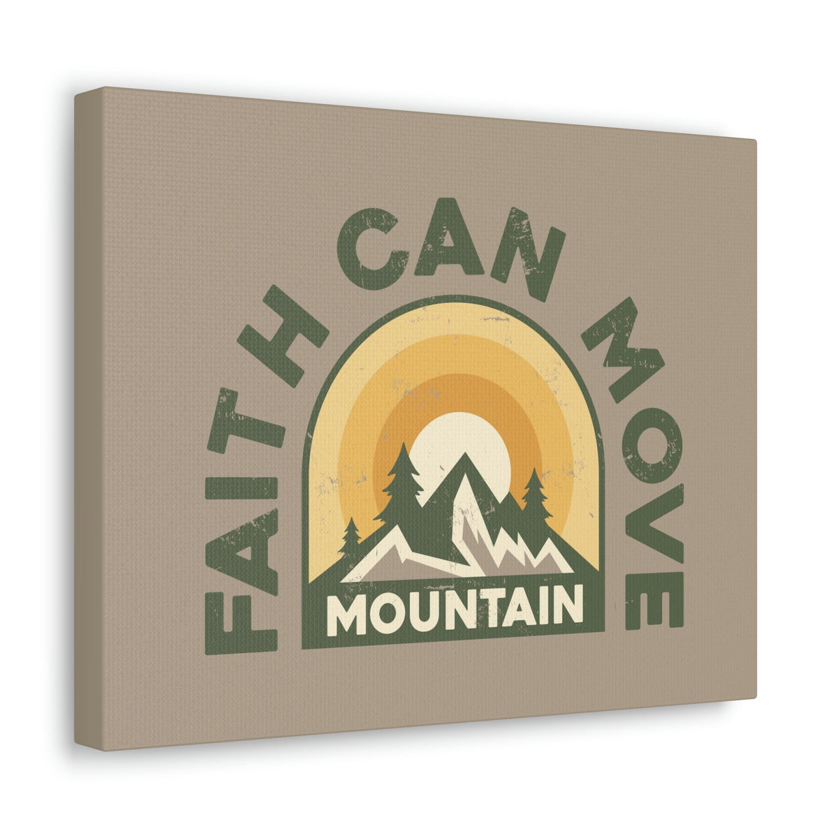 Scripture Walls Faith Can Move Mountain Matthew 21:21 Sun Rise Christian Wall Art Bible Verse Print Ready to Hang Unframed-Express Your Love Gifts