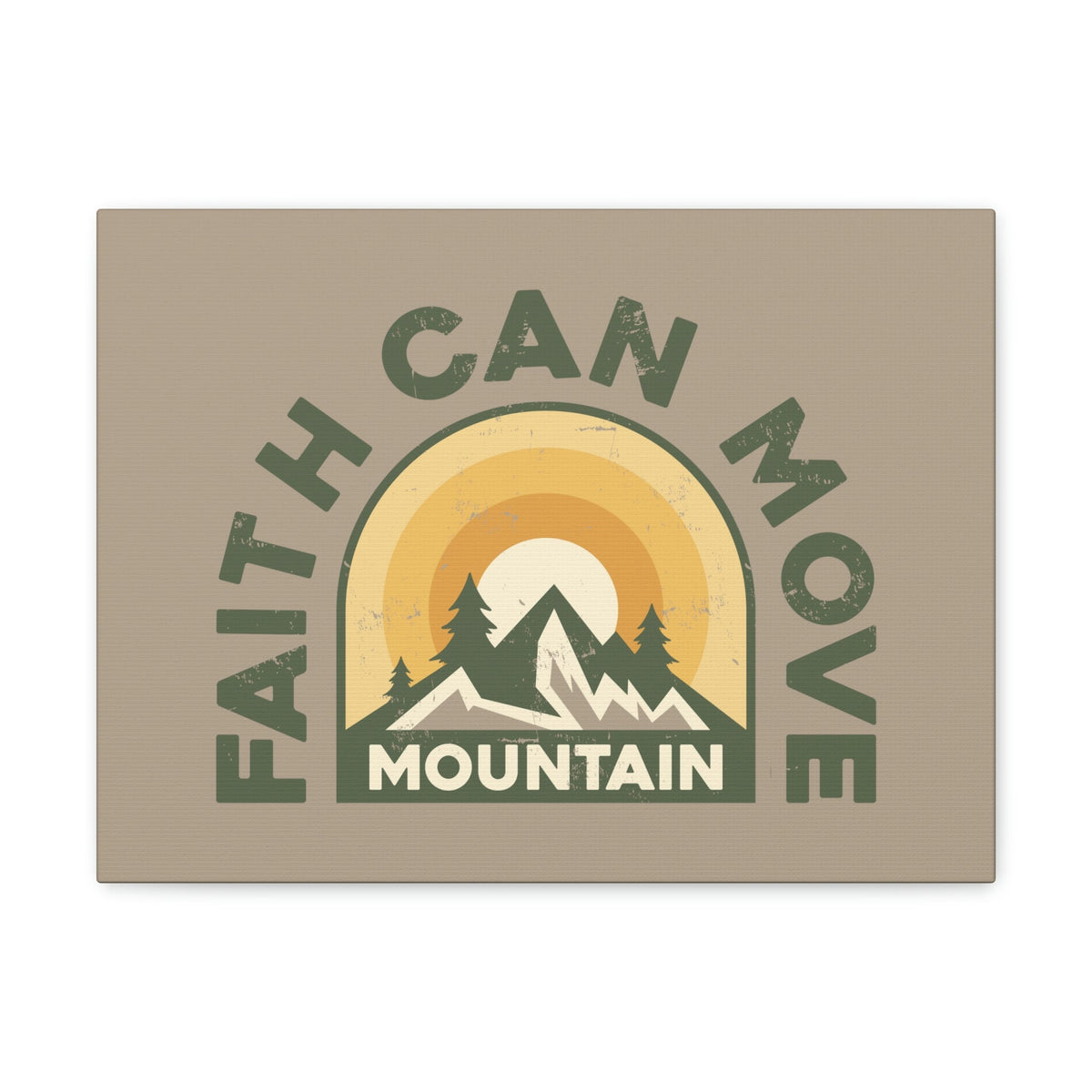 Scripture Walls Faith Can Move Mountain Matthew 21:21 Sun Rise Christian Wall Art Bible Verse Print Ready to Hang Unframed-Express Your Love Gifts