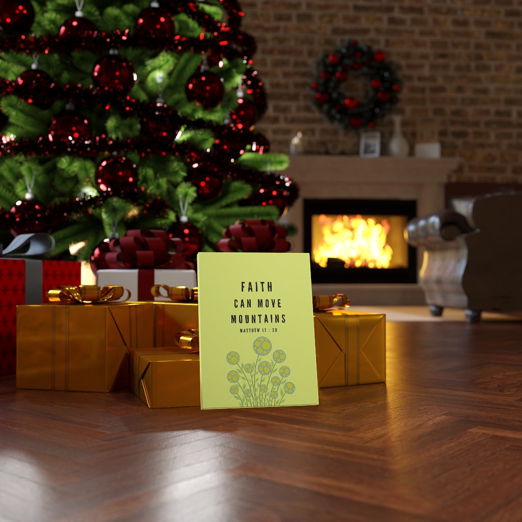 Scripture Walls Faith Can Move Mountains Matthew 17:20 Bible Verse Canvas Christian Wall Art Ready to Hang Unframed-Express Your Love Gifts