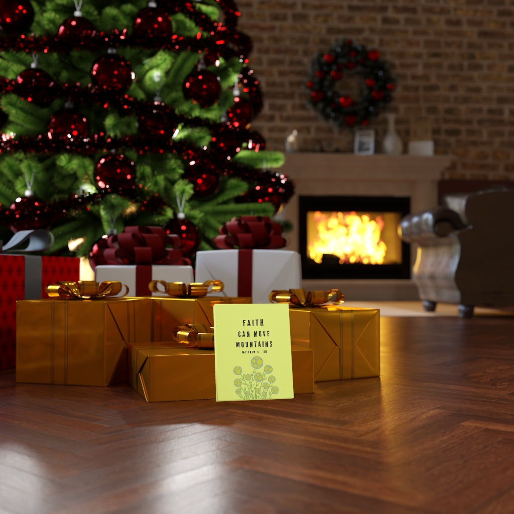 Scripture Walls Faith Can Move Mountains Matthew 17:20 Bible Verse Canvas Christian Wall Art Ready to Hang Unframed-Express Your Love Gifts