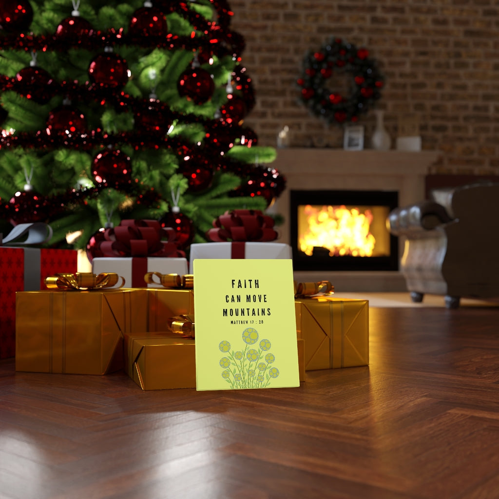 Scripture Walls Faith Can Move Mountains Matthew 17:20 Bible Verse Canvas Christian Wall Art Ready to Hang Unframed-Express Your Love Gifts