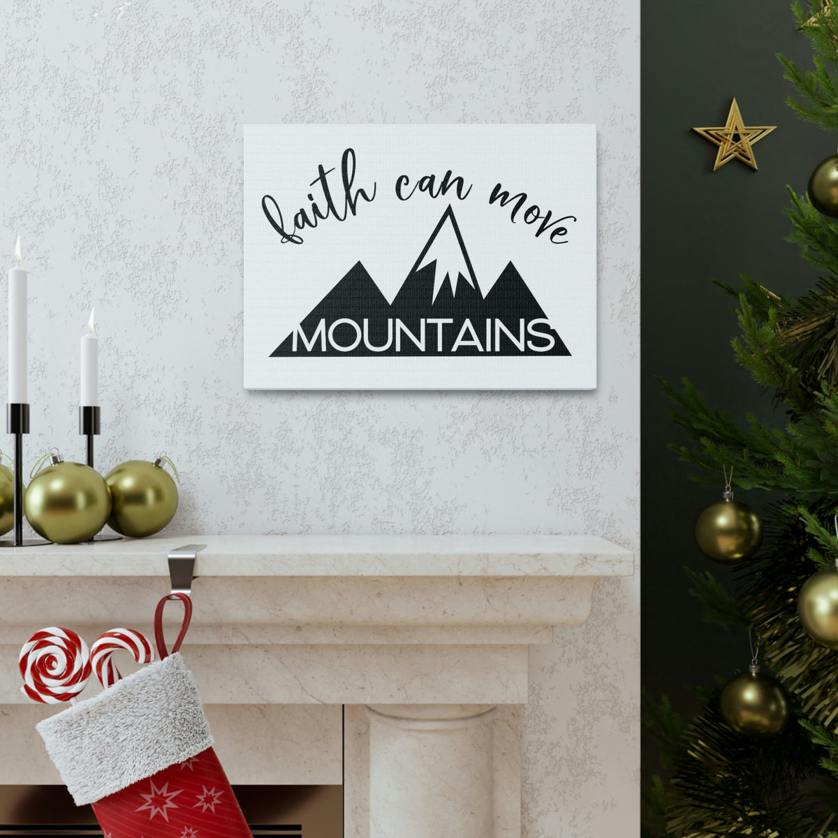 Scripture Walls Faith Can Move Mountains Matthew 17:20 Christian Wall Art Print Ready to Hang Unframed-Express Your Love Gifts