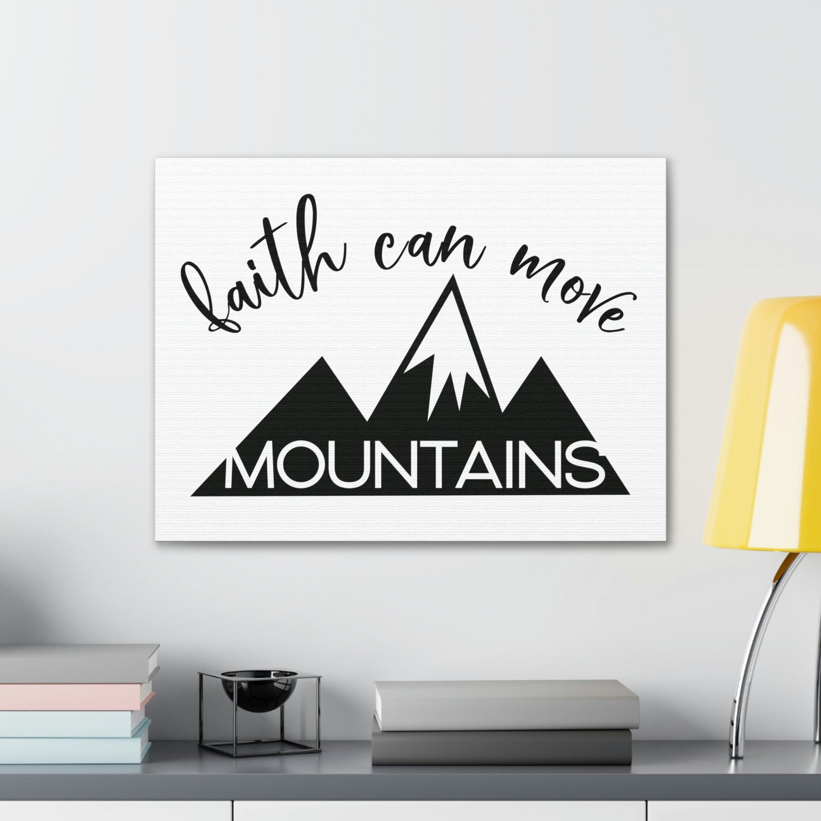 Scripture Walls Faith Can Move Mountains Matthew 17:20 Christian Wall Art Print Ready to Hang Unframed-Express Your Love Gifts