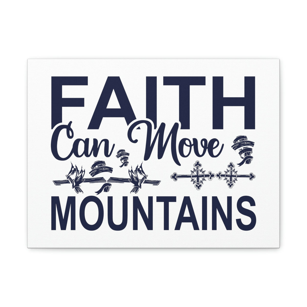 Scripture Walls Faith Can Move Mountains Matthew 17:20 Cross Christian Wall Art Print Ready to Hang Unframed-Express Your Love Gifts