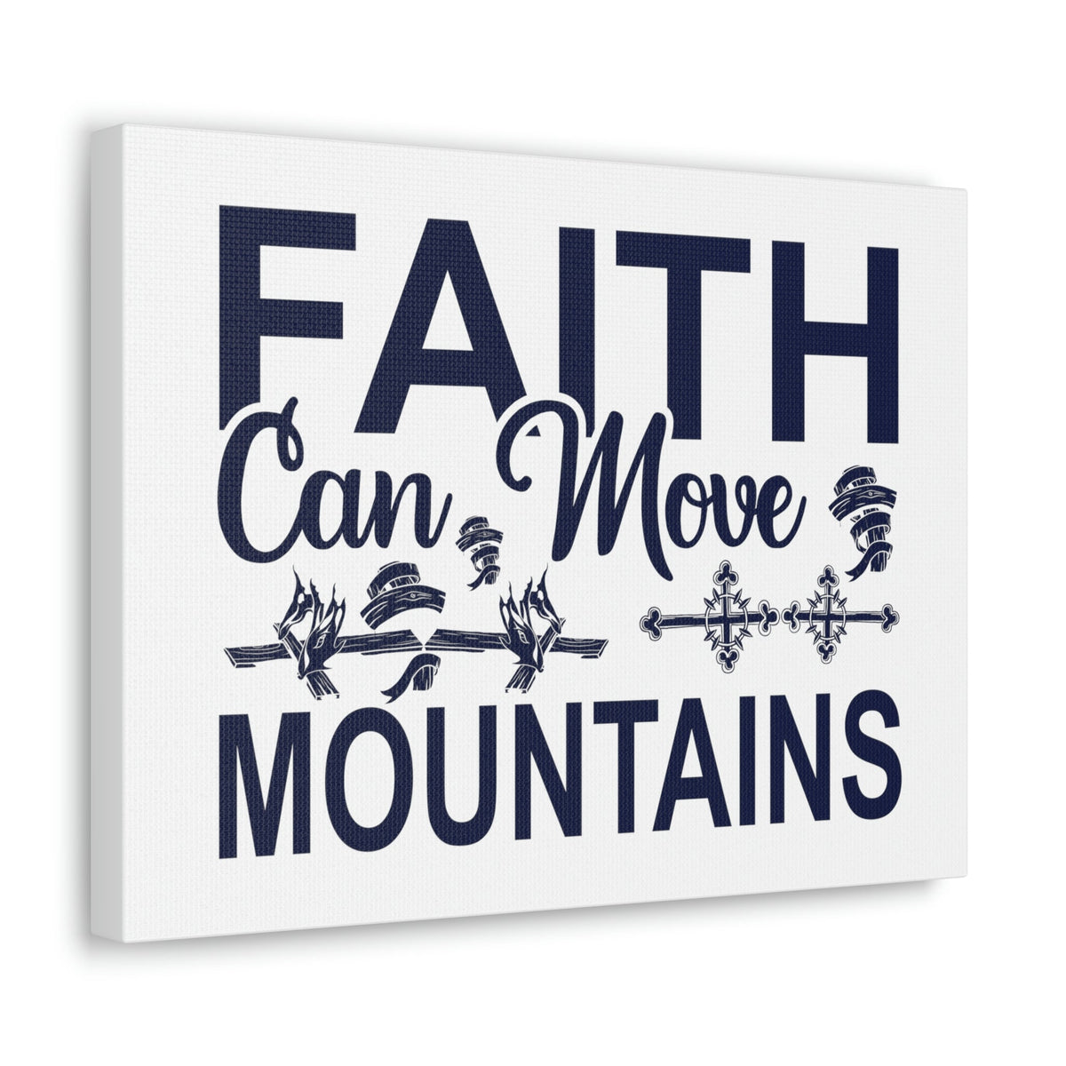 Scripture Walls Faith Can Move Mountains Matthew 17:20 Cross Christian Wall Art Print Ready to Hang Unframed-Express Your Love Gifts