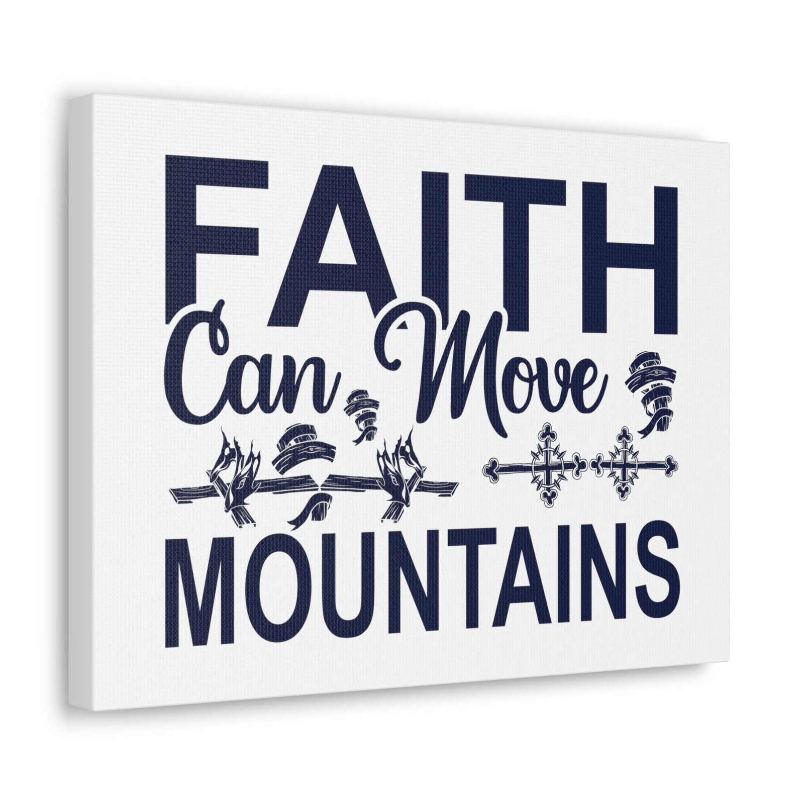 Scripture Walls Faith Can Move Mountains Matthew 17:20 Cross Christian Wall Art Print Ready to Hang Unframed-Express Your Love Gifts