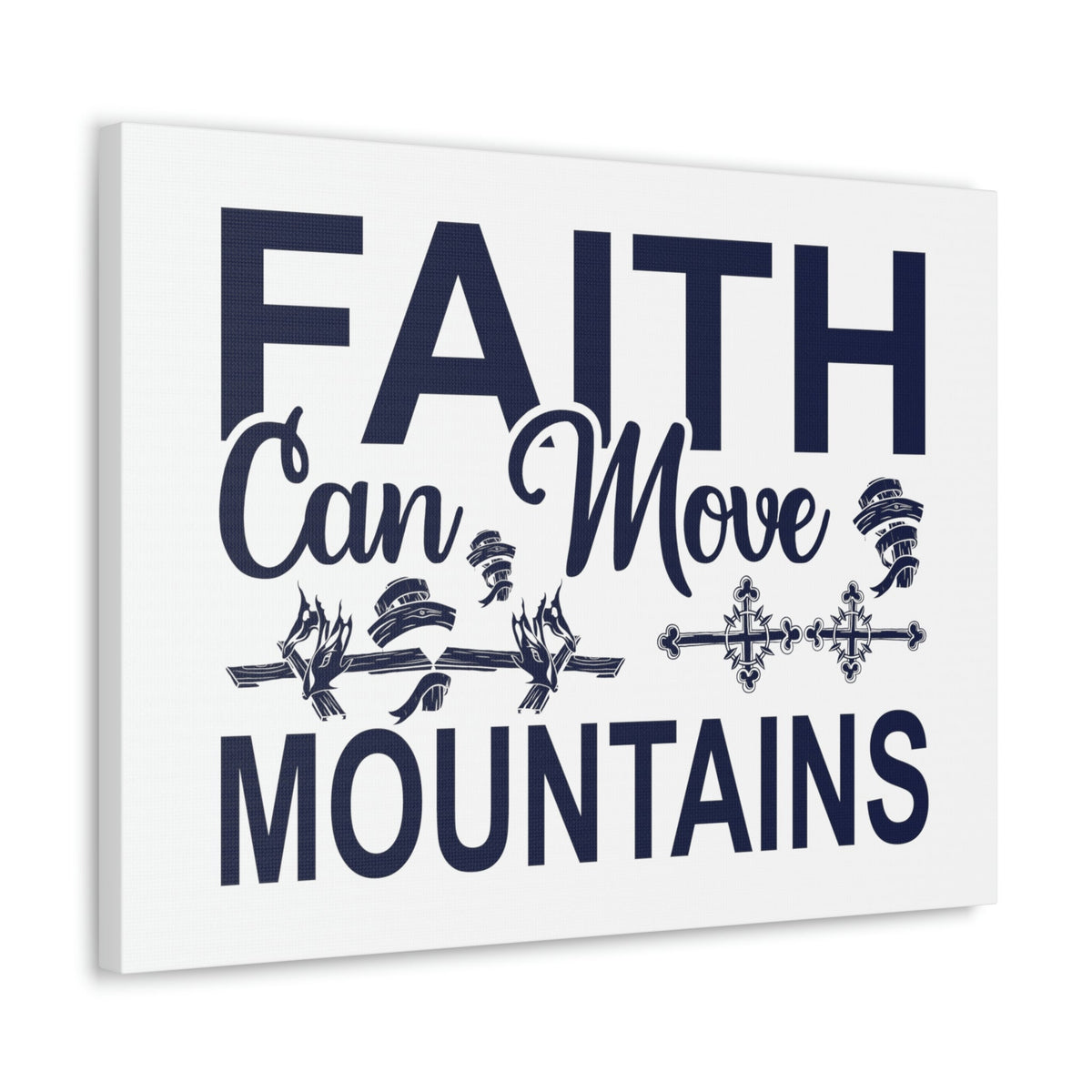 Scripture Walls Faith Can Move Mountains Matthew 17:20 Cross Christian Wall Art Print Ready to Hang Unframed-Express Your Love Gifts
