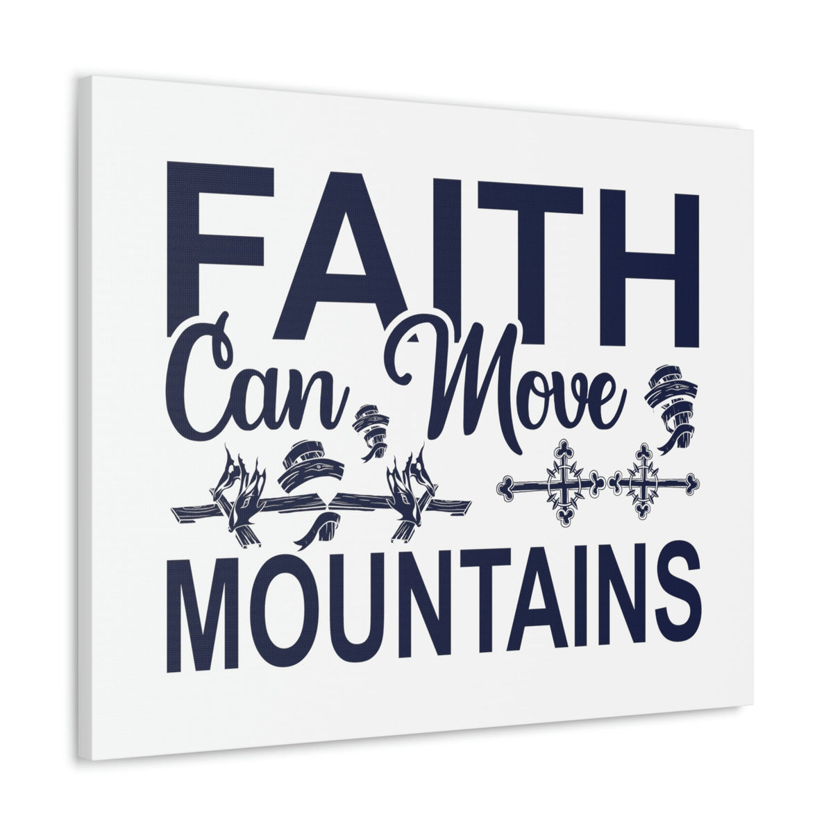 Scripture Walls Faith Can Move Mountains Matthew 17:20 Cross Christian Wall Art Print Ready to Hang Unframed-Express Your Love Gifts