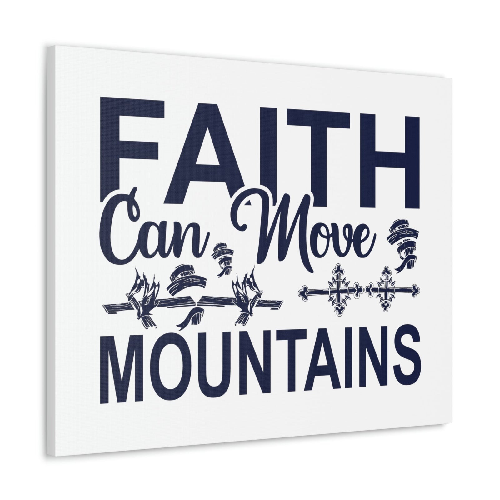Scripture Walls Faith Can Move Mountains Matthew 17:20 Cross Christian Wall Art Print Ready to Hang Unframed-Express Your Love Gifts