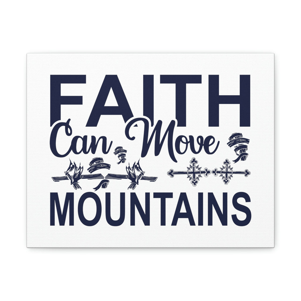Scripture Walls Faith Can Move Mountains Matthew 17:20 Cross Christian Wall Art Print Ready to Hang Unframed-Express Your Love Gifts
