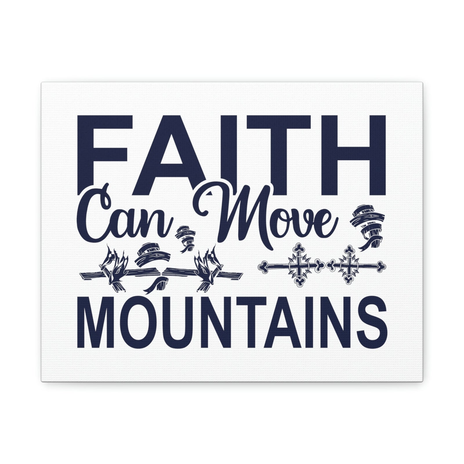 Scripture Walls Faith Can Move Mountains Matthew 17:20 Cross Christian Wall Art Print Ready to Hang Unframed-Express Your Love Gifts