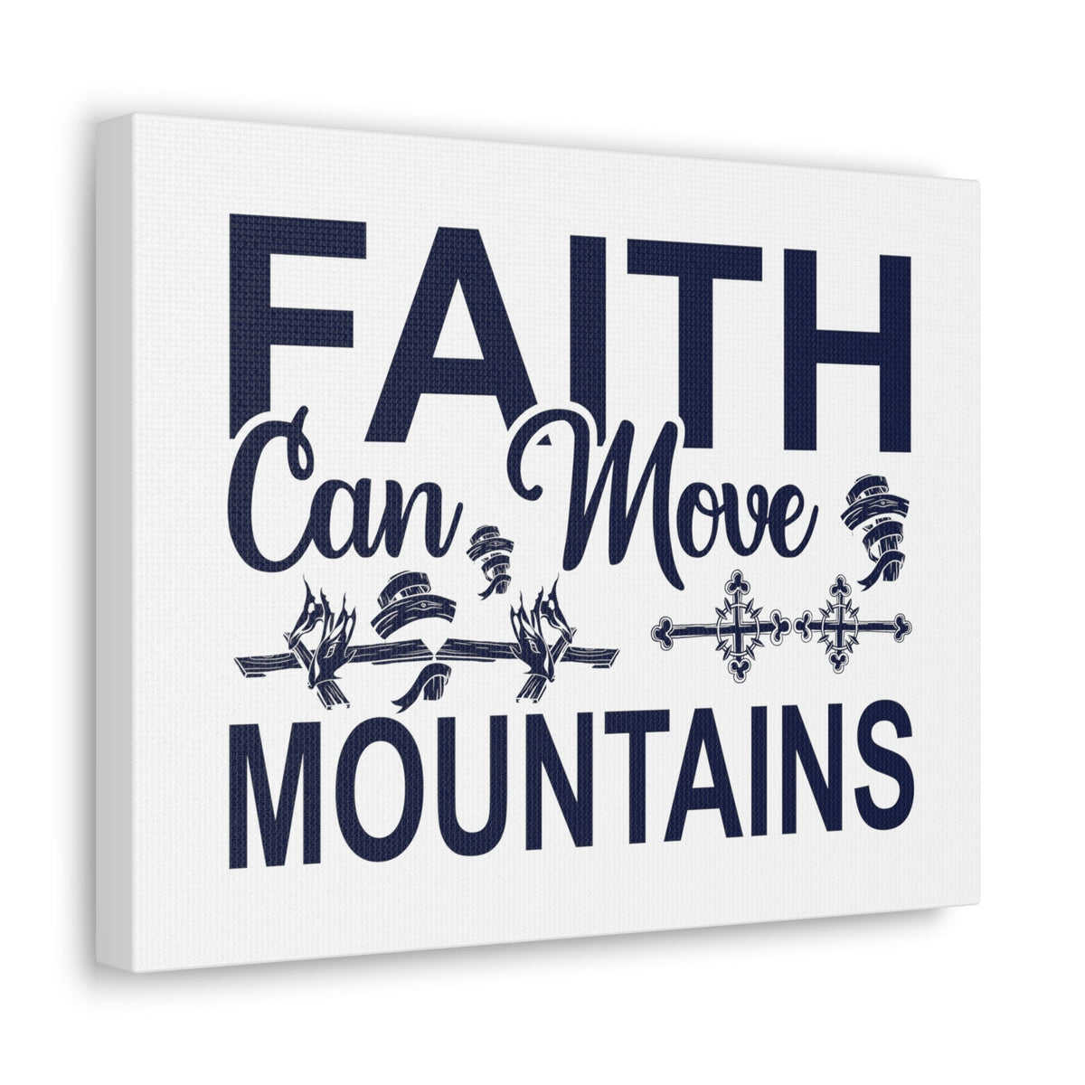 Scripture Walls Faith Can Move Mountains Matthew 17:20 Cross Christian Wall Art Print Ready to Hang Unframed-Express Your Love Gifts