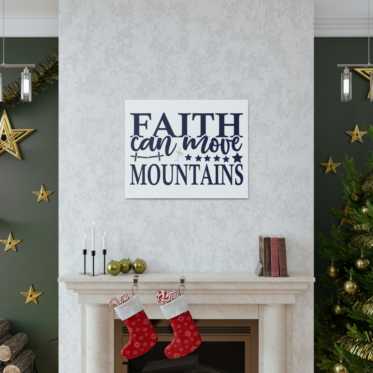 Scripture Walls Faith Can Move Mountains Matthew 17:21 Christian Wall Art Print Ready to Hang Unframed-Express Your Love Gifts