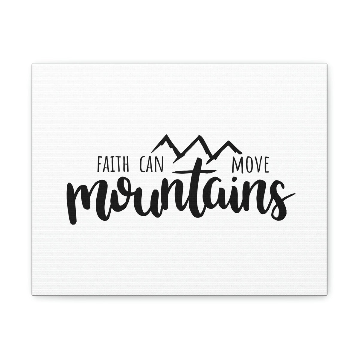 Scripture Walls Faith Can Move Mountains Matthew 21:21 Black Christian Wall Art Bible Verse Print Ready to Hang Unframed-Express Your Love Gifts