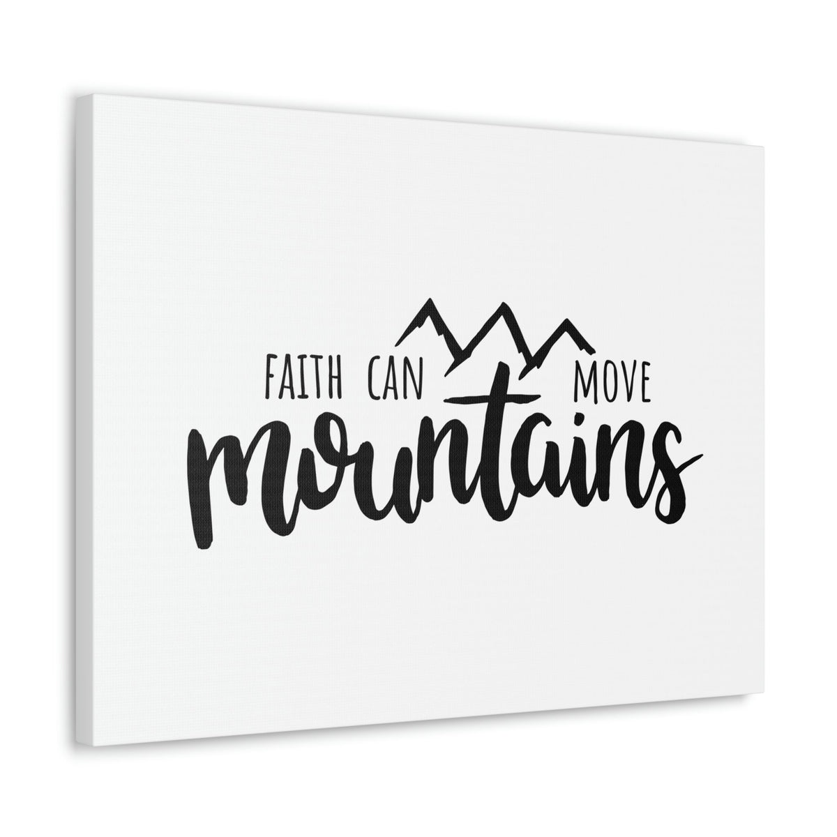 Scripture Walls Faith Can Move Mountains Matthew 21:21 Black Christian Wall Art Bible Verse Print Ready to Hang Unframed-Express Your Love Gifts