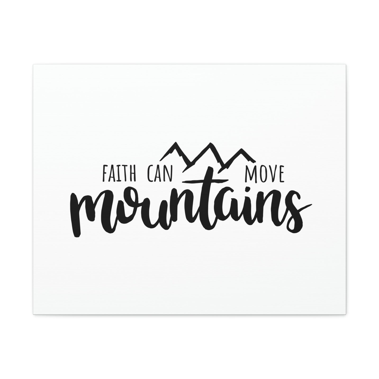 Scripture Walls Faith Can Move Mountains Matthew 21:21 Black Christian Wall Art Bible Verse Print Ready to Hang Unframed-Express Your Love Gifts