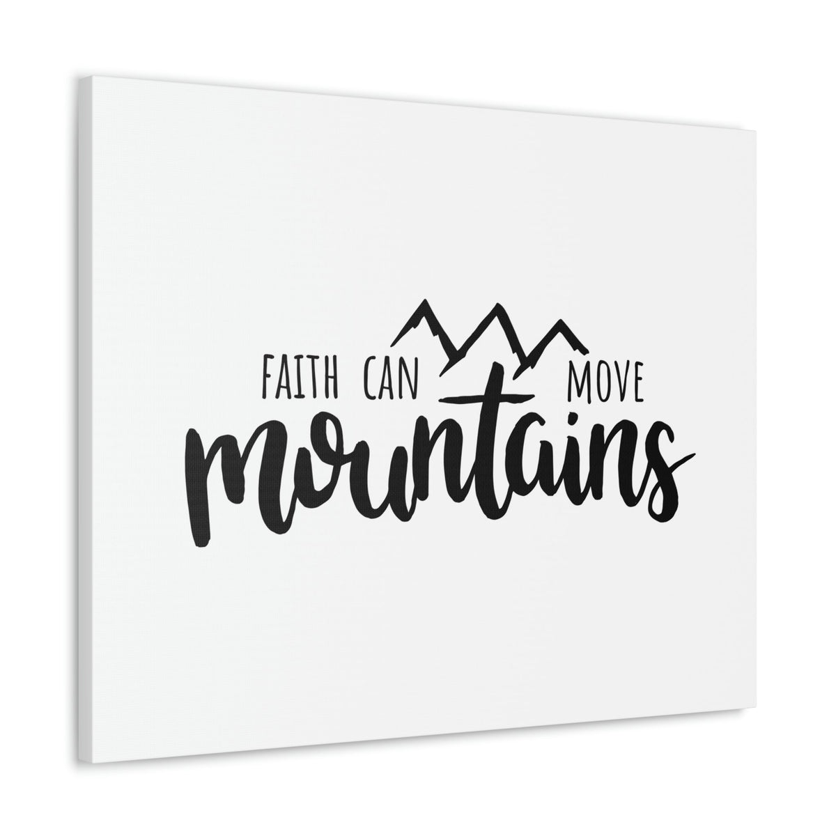 Scripture Walls Faith Can Move Mountains Matthew 21:21 Black Christian Wall Art Bible Verse Print Ready to Hang Unframed-Express Your Love Gifts