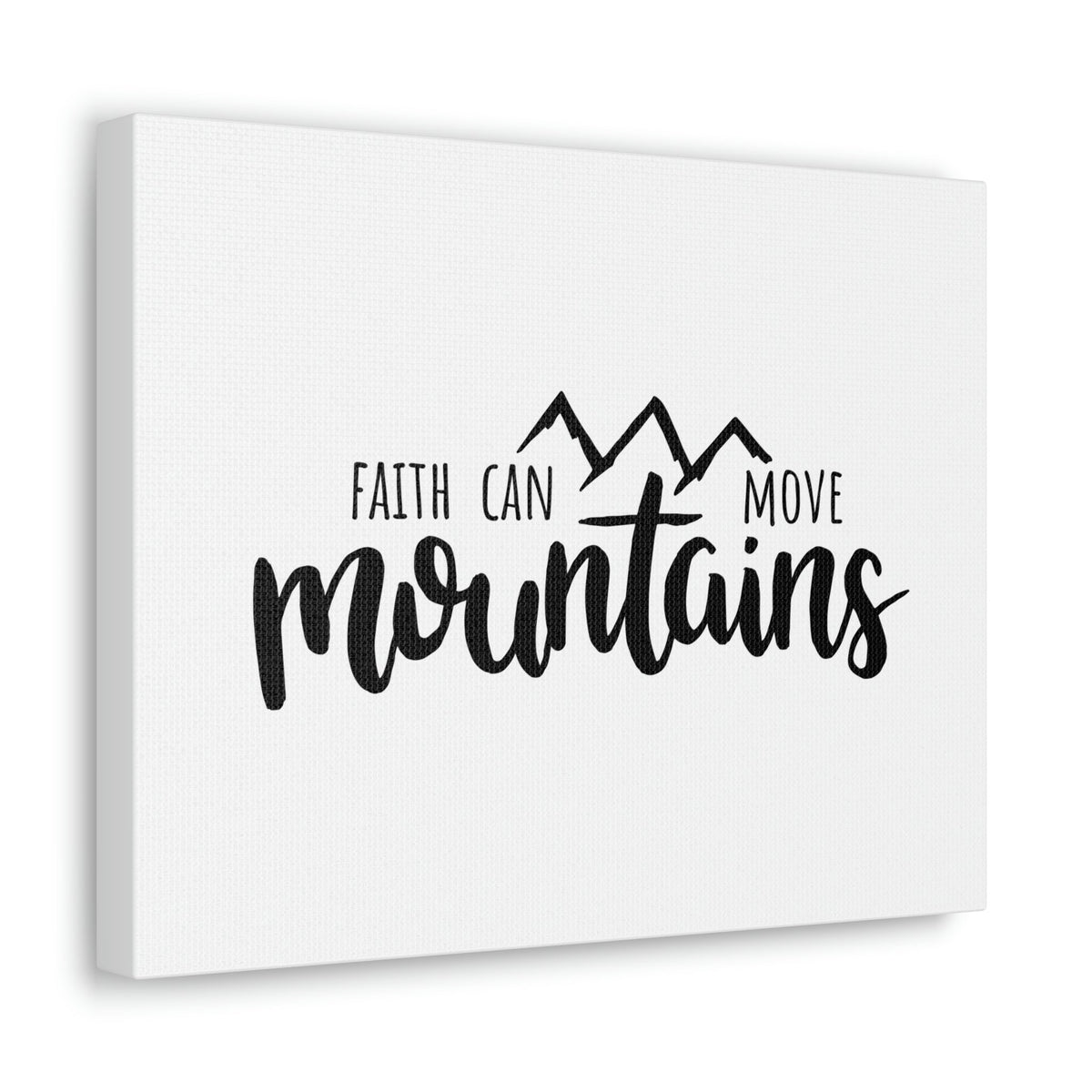 Scripture Walls Faith Can Move Mountains Matthew 21:21 Black Christian Wall Art Bible Verse Print Ready to Hang Unframed-Express Your Love Gifts