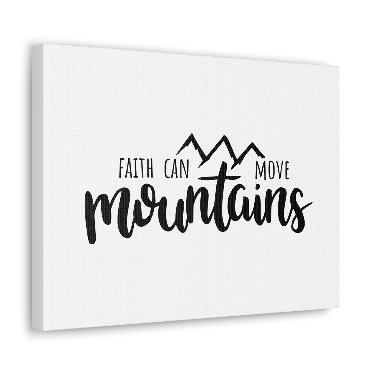 Scripture Walls Faith Can Move Mountains Matthew 21:21 Black Christian Wall Art Bible Verse Print Ready to Hang Unframed-Express Your Love Gifts