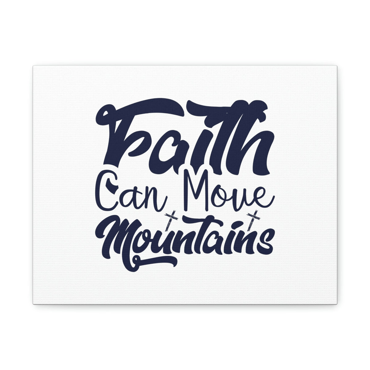 Scripture Walls Faith Can Move Mountains Matthew 21:21 Blue Letters Christian Wall Art Bible Verse Print Ready to Hang Unframed-Express Your Love Gifts