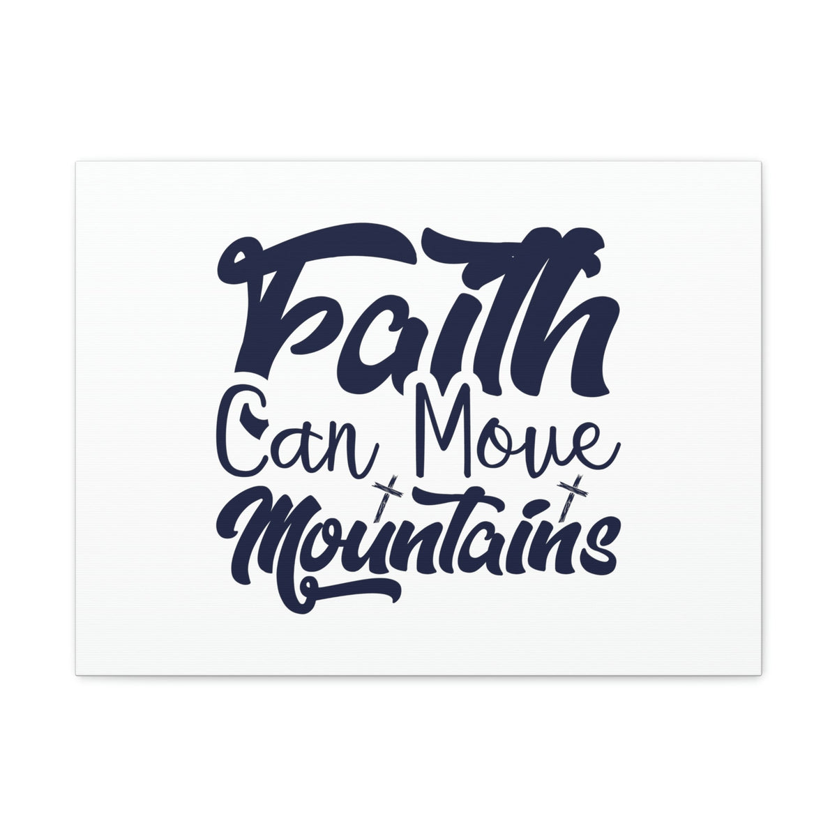 Scripture Walls Faith Can Move Mountains Matthew 21:21 Blue Letters Christian Wall Art Bible Verse Print Ready to Hang Unframed-Express Your Love Gifts
