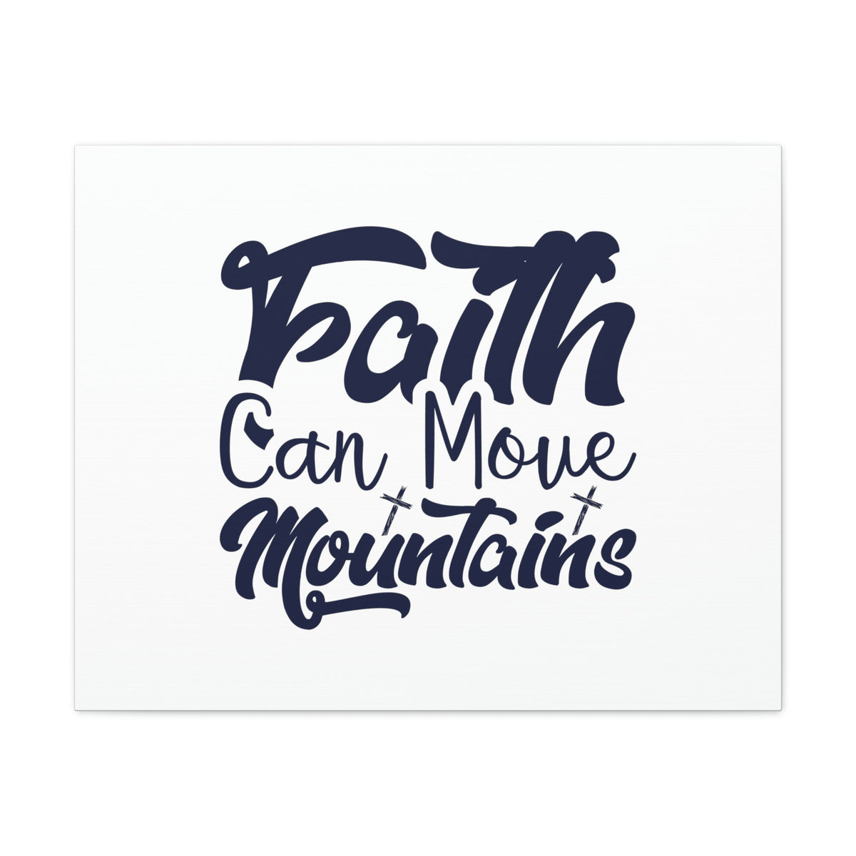 Scripture Walls Faith Can Move Mountains Matthew 21:21 Blue Letters Christian Wall Art Bible Verse Print Ready to Hang Unframed-Express Your Love Gifts