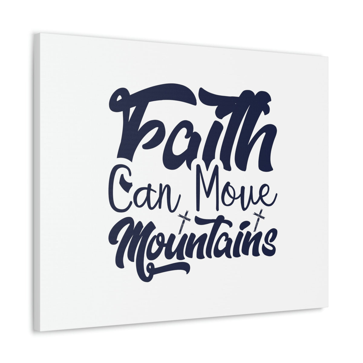 Scripture Walls Faith Can Move Mountains Matthew 21:21 Blue Letters Christian Wall Art Bible Verse Print Ready to Hang Unframed-Express Your Love Gifts