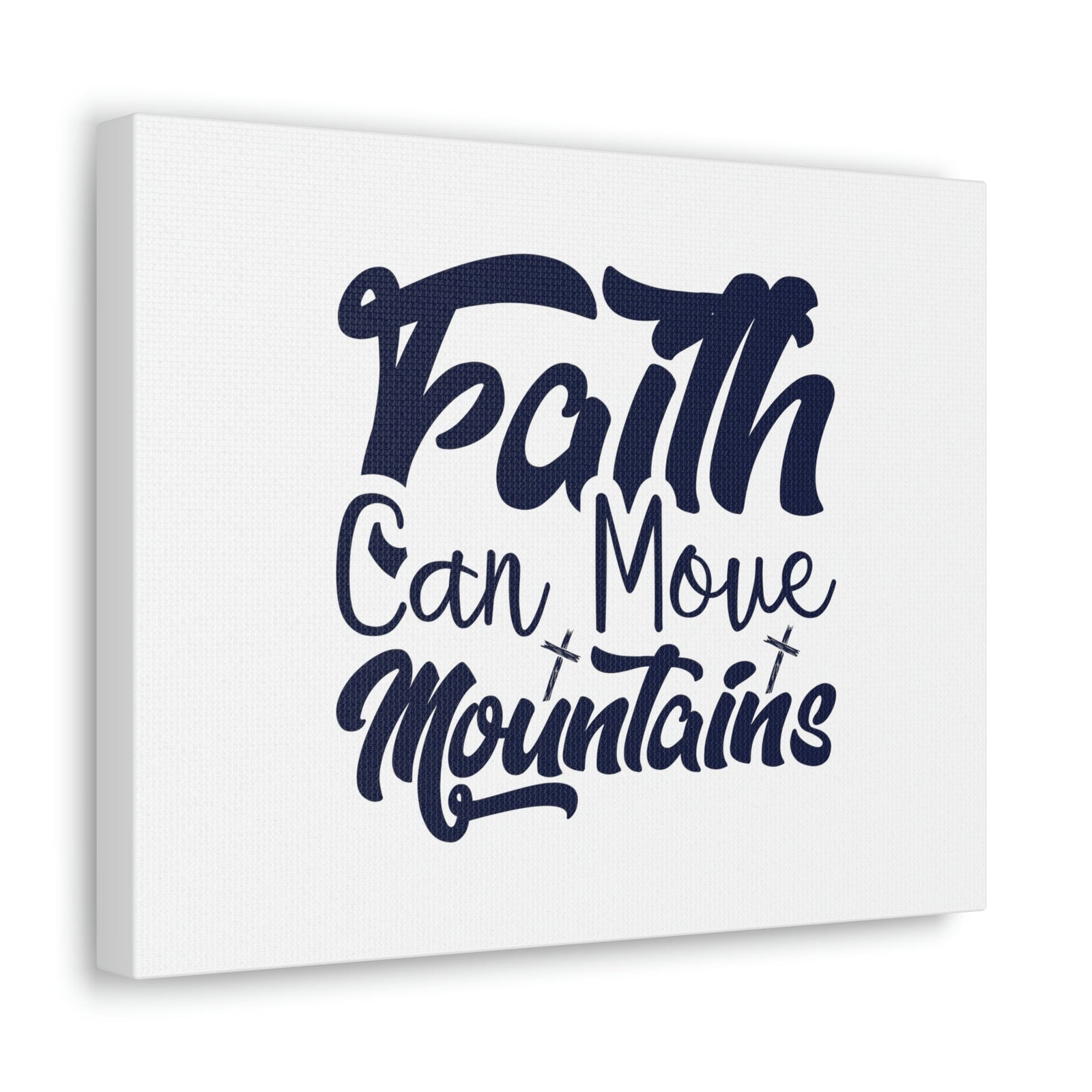 Scripture Walls Faith Can Move Mountains Matthew 21:21 Blue Letters Christian Wall Art Bible Verse Print Ready to Hang Unframed-Express Your Love Gifts