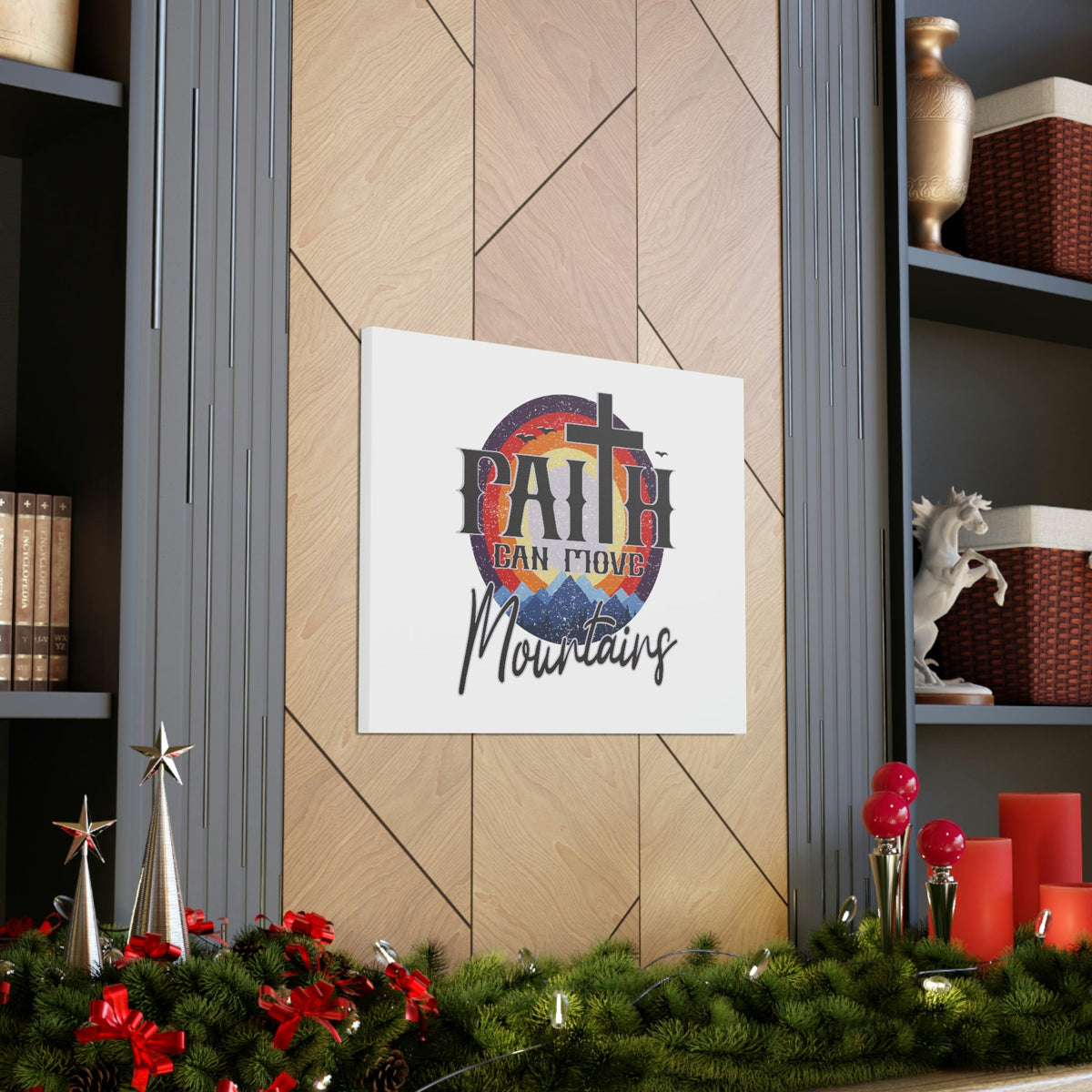 Scripture Walls Faith Can Move Mountains Matthew 21:21 Colored Christian Wall Art Bible Verse Print Ready to Hang Unframed-Express Your Love Gifts
