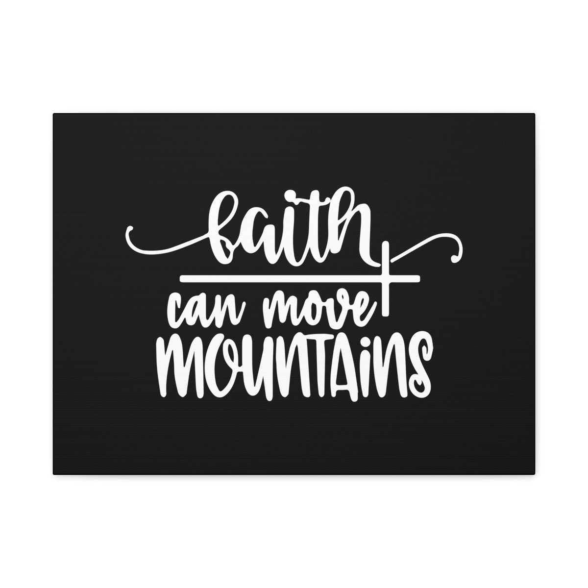 Scripture Walls Faith Can Move Mountains Matthew 21:21 Long Cross Christian Wall Art Bible Verse Print Ready to Hang Unframed-Express Your Love Gifts