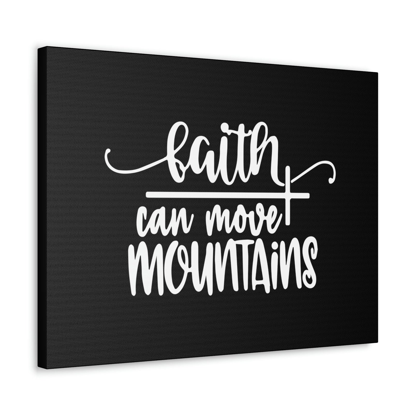 Scripture Walls Faith Can Move Mountains Matthew 21:21 Long Cross Christian Wall Art Bible Verse Print Ready to Hang Unframed-Express Your Love Gifts