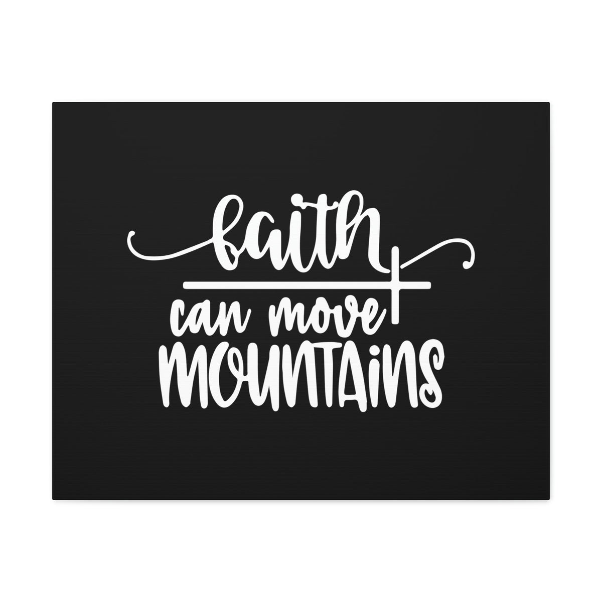 Scripture Walls Faith Can Move Mountains Matthew 21:21 Long Cross Christian Wall Art Bible Verse Print Ready to Hang Unframed-Express Your Love Gifts