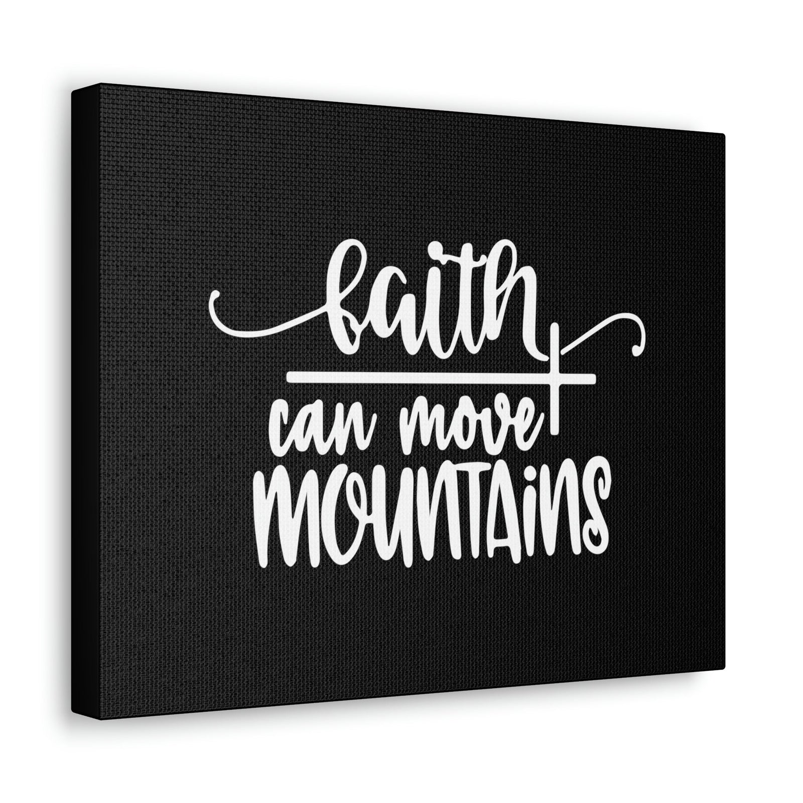 Scripture Walls Faith Can Move Mountains Matthew 21:21 Long Cross Christian Wall Art Bible Verse Print Ready to Hang Unframed-Express Your Love Gifts