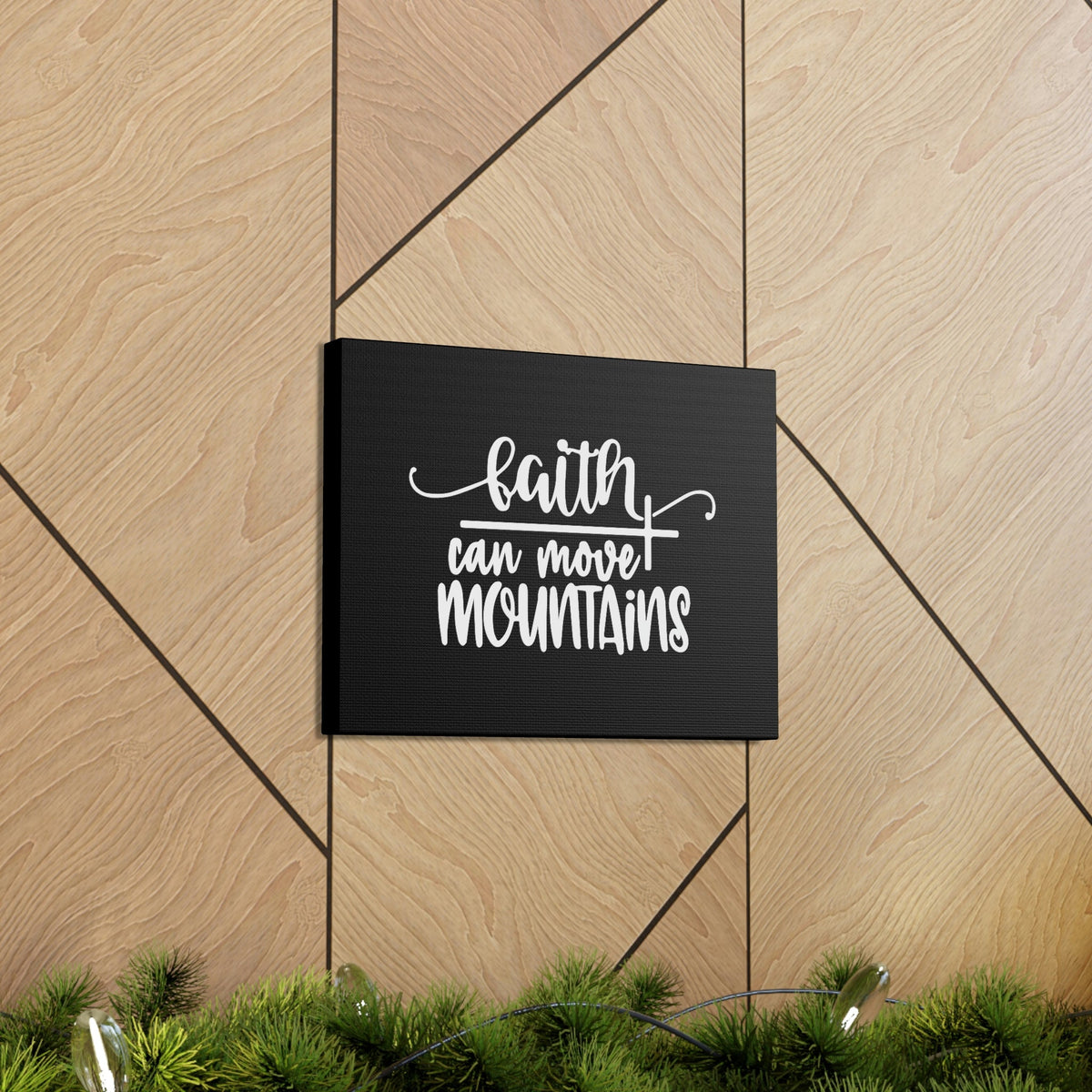 Scripture Walls Faith Can Move Mountains Matthew 21:21 Long Cross Christian Wall Art Bible Verse Print Ready to Hang Unframed-Express Your Love Gifts