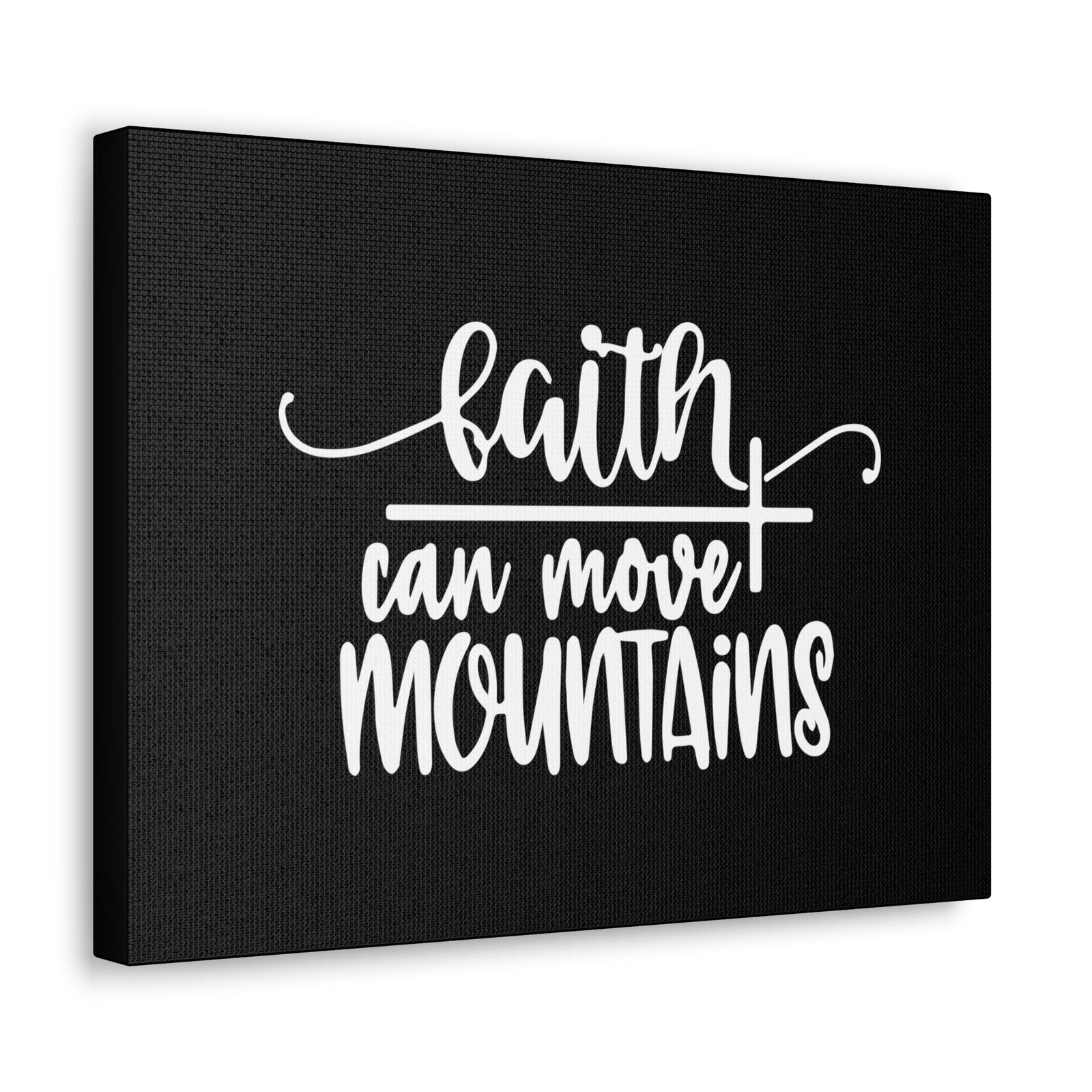 Scripture Walls Faith Can Move Mountains Matthew 21:21 Long Cross Christian Wall Art Bible Verse Print Ready to Hang Unframed-Express Your Love Gifts