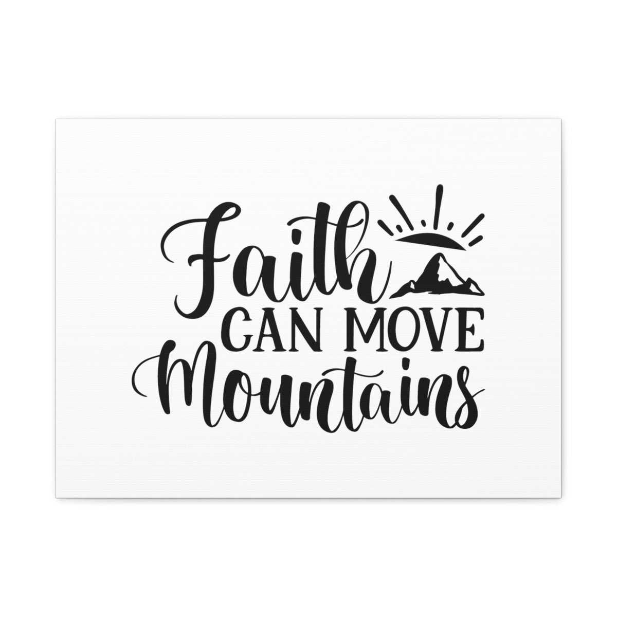 Scripture Walls Faith Can Move Mountains Matthew 21:21 Sun Rise Christian Wall Art Bible Verse Print Ready to Hang Unframed-Express Your Love Gifts