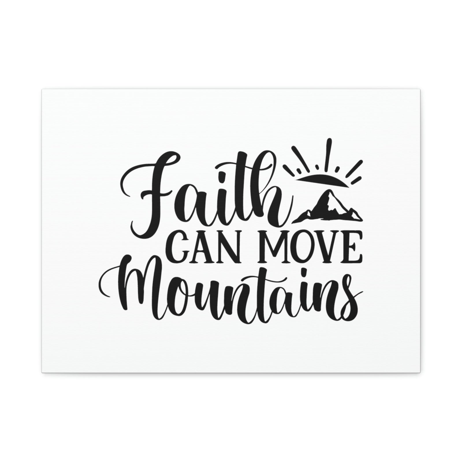 Scripture Walls Faith Can Move Mountains Matthew 21:21 Sun Rise Christian Wall Art Bible Verse Print Ready to Hang Unframed-Express Your Love Gifts