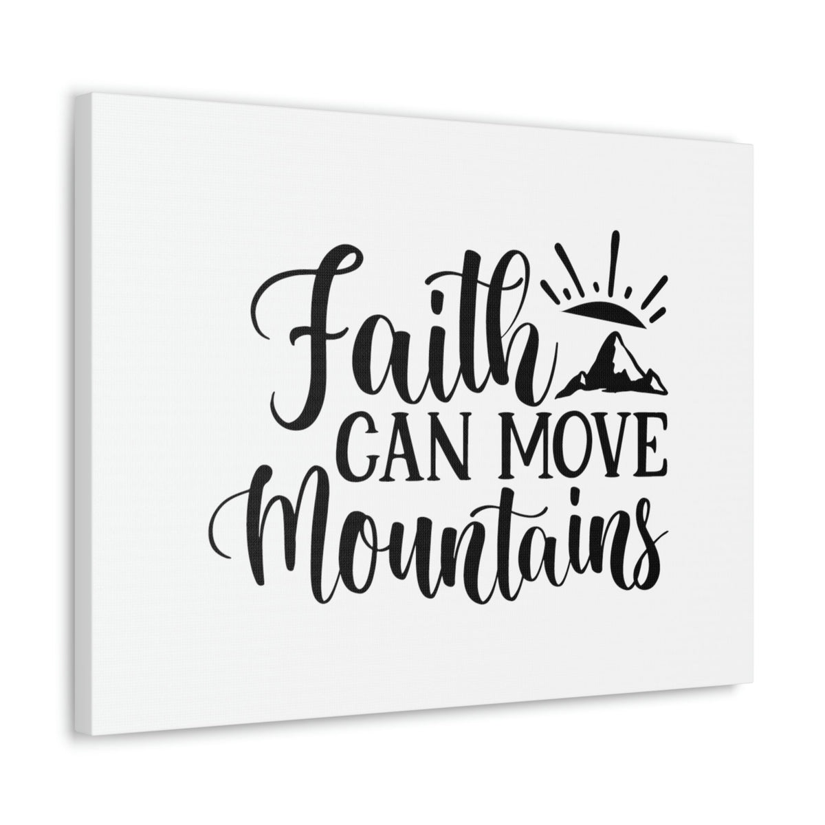 Scripture Walls Faith Can Move Mountains Matthew 21:21 Sun Rise Christian Wall Art Bible Verse Print Ready to Hang Unframed-Express Your Love Gifts