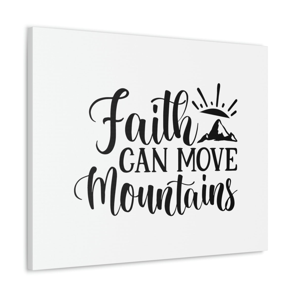 Scripture Walls Faith Can Move Mountains Matthew 21:21 Sun Rise Christian Wall Art Bible Verse Print Ready to Hang Unframed-Express Your Love Gifts