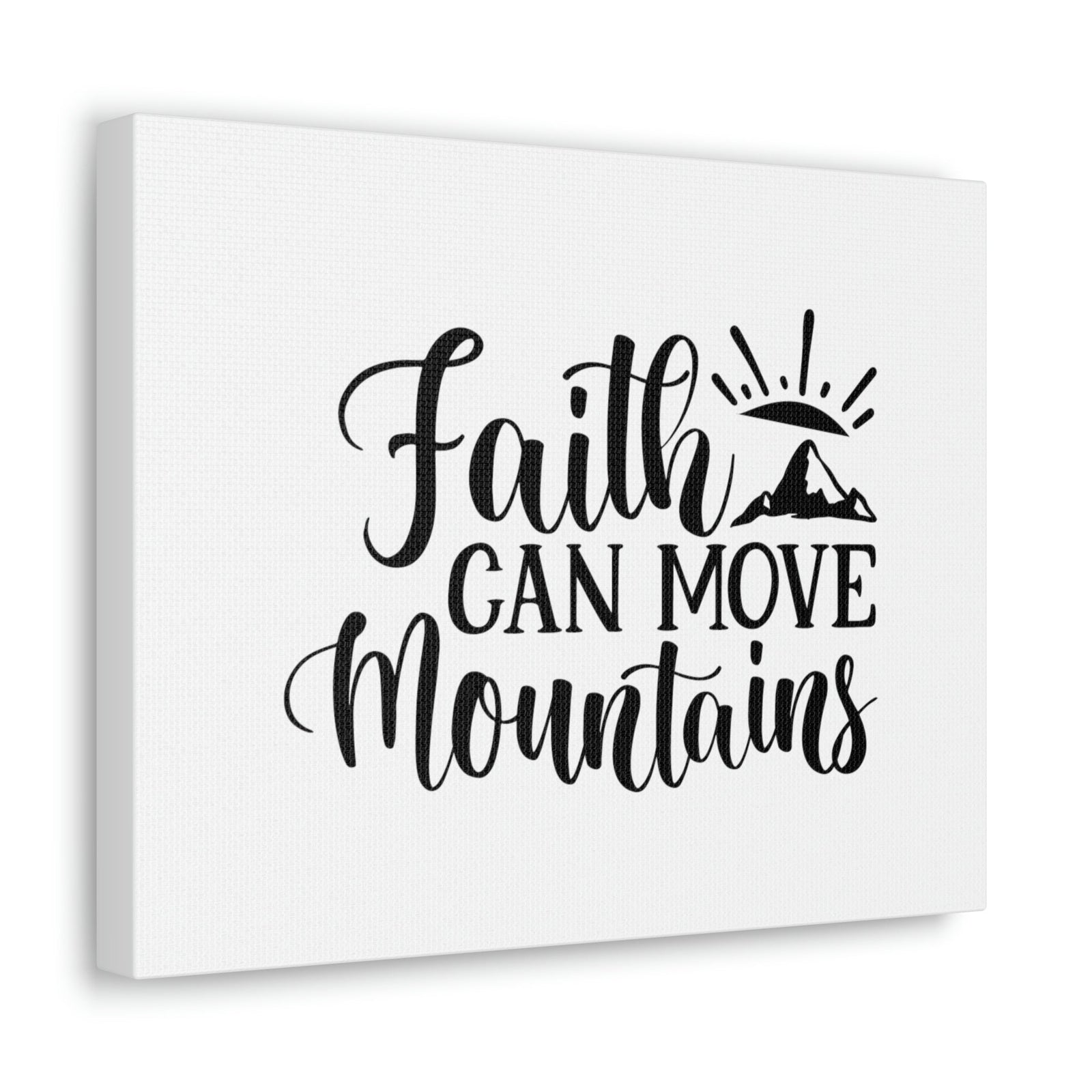 Scripture Walls Faith Can Move Mountains Matthew 21:21 Sun Rise Christian Wall Art Bible Verse Print Ready to Hang Unframed-Express Your Love Gifts