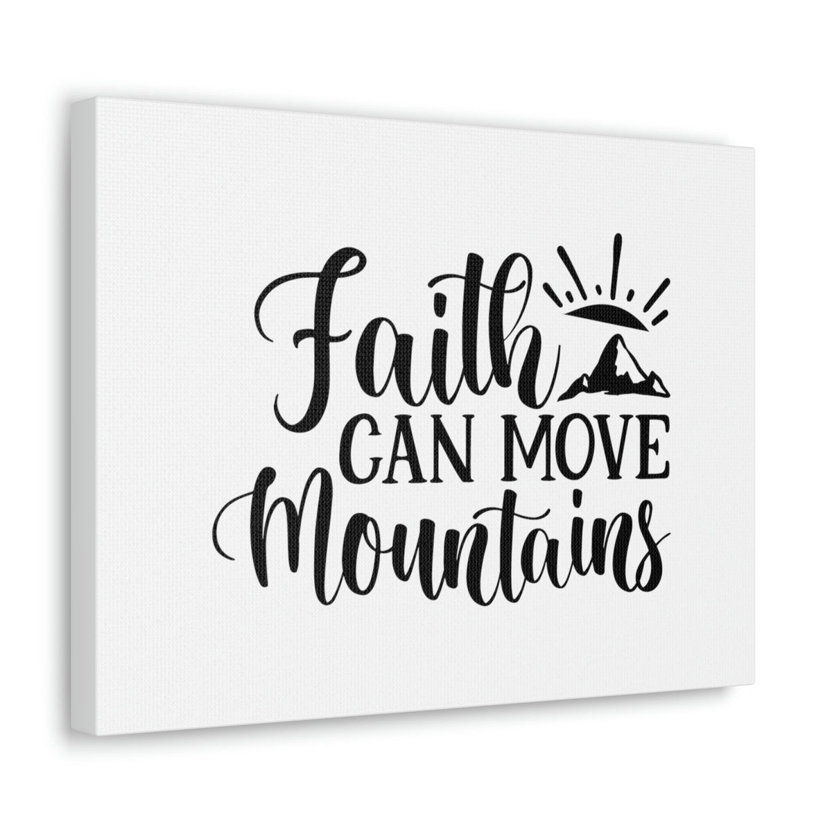 Scripture Walls Faith Can Move Mountains Matthew 21:21 Sun Rise Christian Wall Art Bible Verse Print Ready to Hang Unframed-Express Your Love Gifts