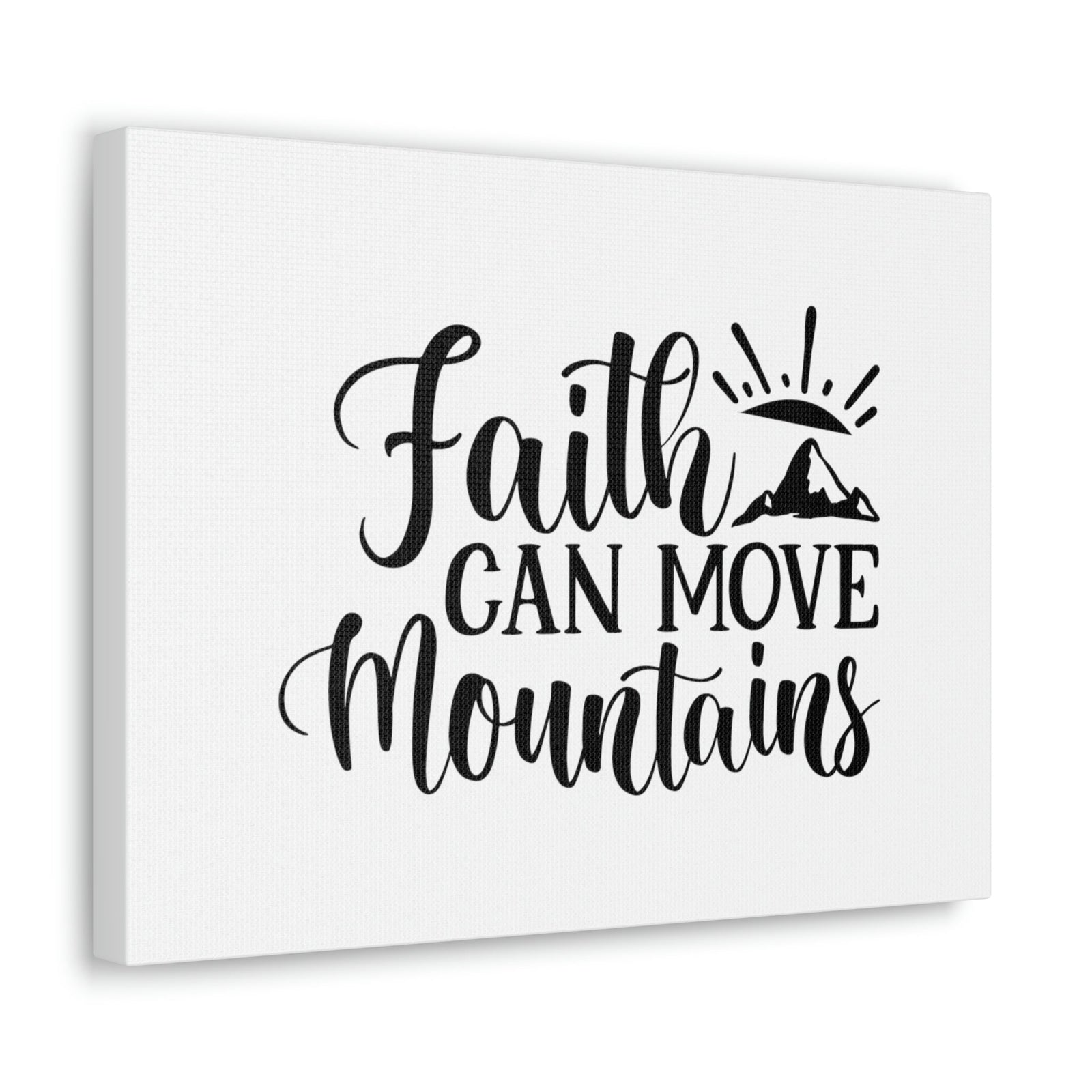 Scripture Walls Faith Can Move Mountains Matthew 21:21 Sun Rise Christian Wall Art Bible Verse Print Ready to Hang Unframed-Express Your Love Gifts